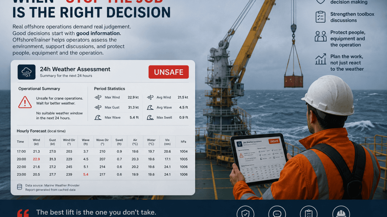 Offshore Crane Safety: From Training to Operational Decisions