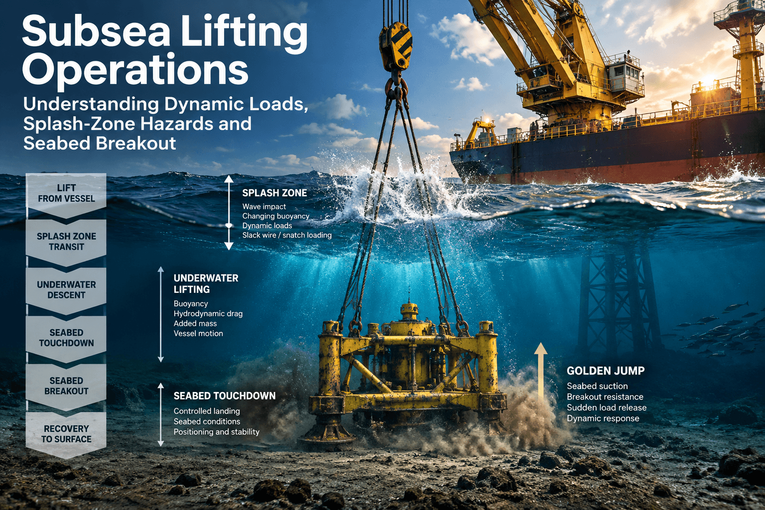 Subsea Lifting Operations: Understanding Dynamic Loads, Splash-Zone Hazards and Seabed Breakout